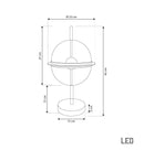 Carina Globe Transparent Acrylic Gold Table Lamp 23 Cm - Heka Lighting & Trading Limited