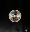 Carina Single Transparent Acrylic Gold Pendant Light Chandelier 40 Cm - Heka Lighting & Trading Limited