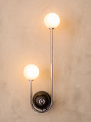 Celsus Soft Two Glass U Model Matte Chrome Wall Sconce - Heka Lighting & Trading Limited