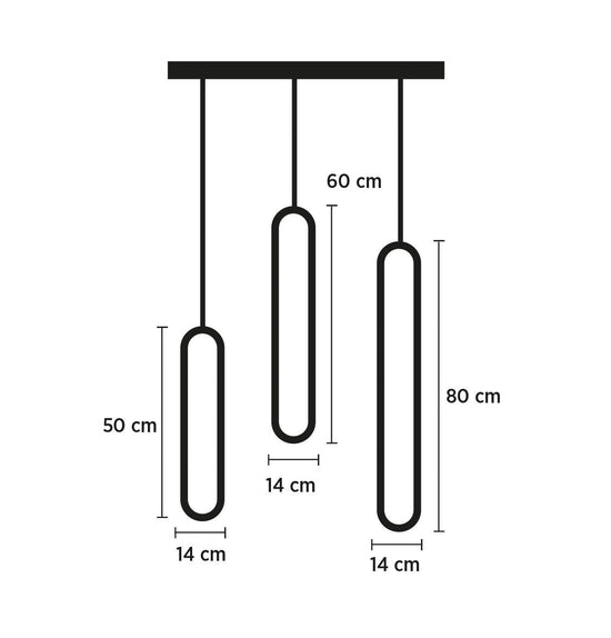 Dara Antique Led Pendant Light Chandelier 60 Cm