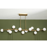 Demet 13-Piece Antique Glass Decorative Dining Tabletop Chandelier - Heka Lighting & Trading Limited