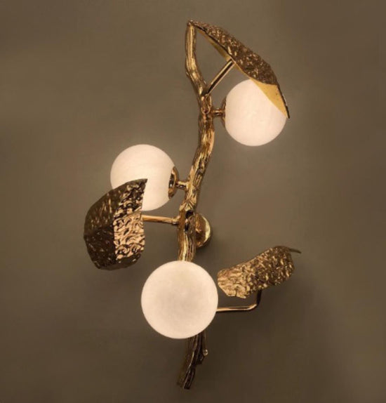 Doha Triple Gold Wall Sconce