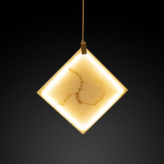 Duha Square Antique Marble Led Pendant Light Chandelier