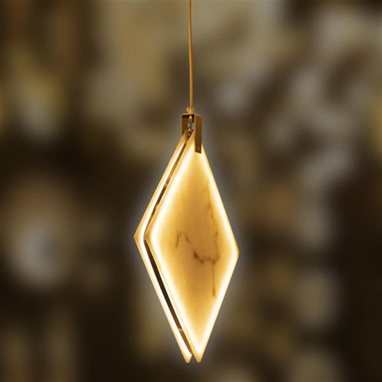 Duha Square Antique Marble Led Pendant Light Chandelier