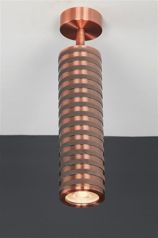 Eva Copper Serrated Spotlight 6X21 Cm