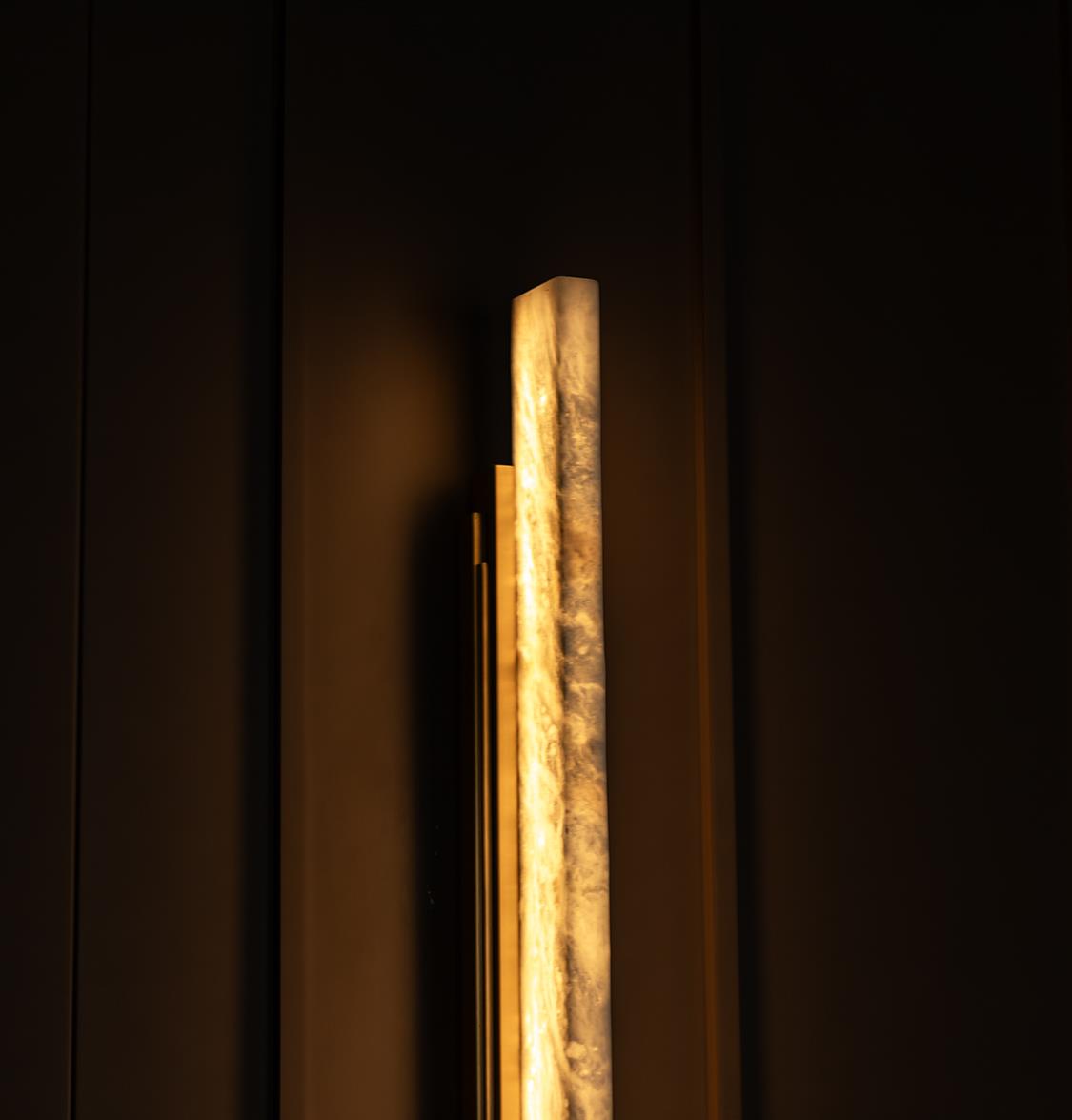 Gabon Marble Gold Wall Sconce 128 Cm - Heka Lighting & Trading Limited