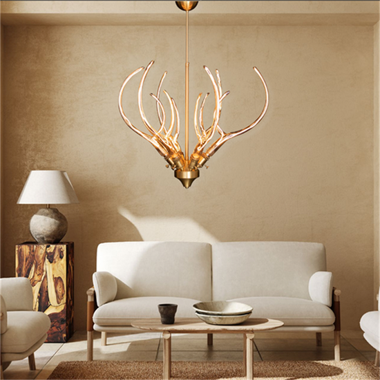 Galata 6-Piece Antique Glass Chandelier