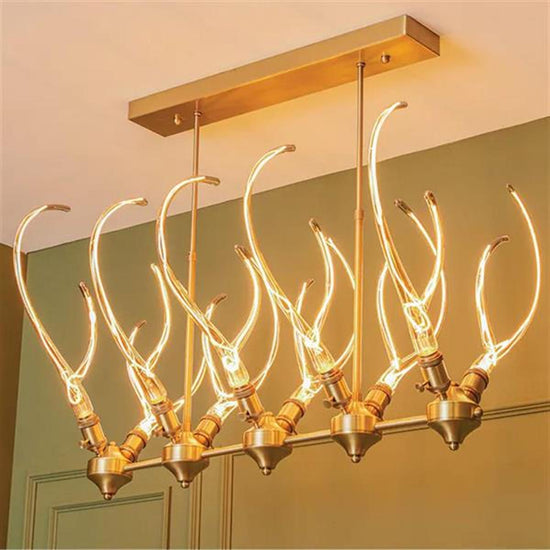 Galata 10-Piece Antique Glass Dining Table Chandelier