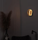 Gambia Honey Glass Black Wall Sconce 26 Cm - Heka Lighting & Trading Limited