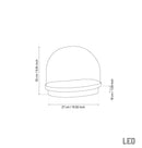 Gambia Honey Glass Black Table Lamp 28 Cm - Heka Lighting & Trading Limited