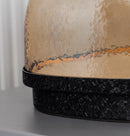 Gambia Honey Glass Black Table Lamp 38 Cm - Heka Lighting & Trading Limited