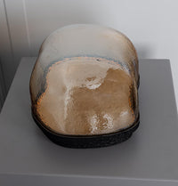 Gambia Honey Glass Black Table Lamp 38 Cm - Heka Lighting & Trading Limited