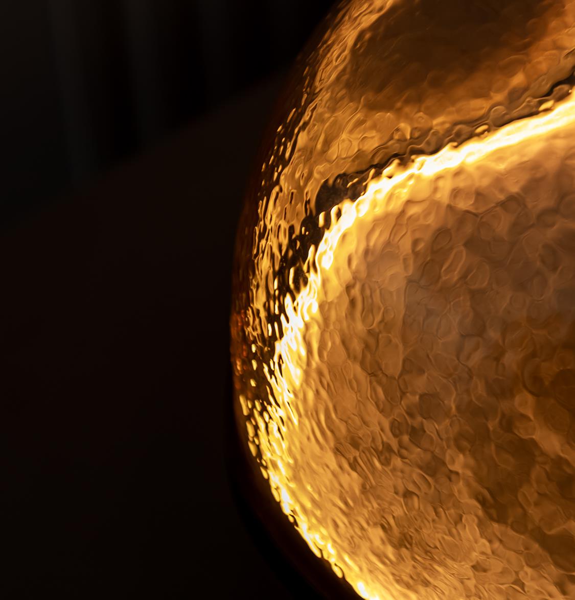 Gambia Honey Glass Black Table Lamp 38 Cm - Heka Lighting & Trading Limited