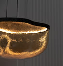 Gambia Honey Glass Black Pendant Light Chandelier 30 Cm - Heka Lighting & Trading Limited