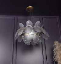 Gana White Frosted Glass Antique Chandelier 70 Cm - Heka Lighting & Trading Limited