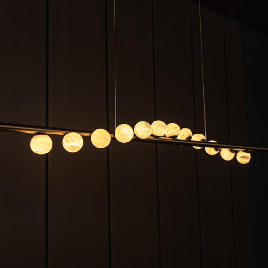Gine Marble Bulk Dining Table Chandelier 120 Cm