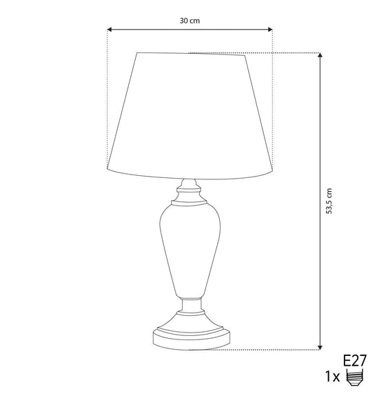 Gostivar Dark Antique Cream Color Porcelain Lampshade