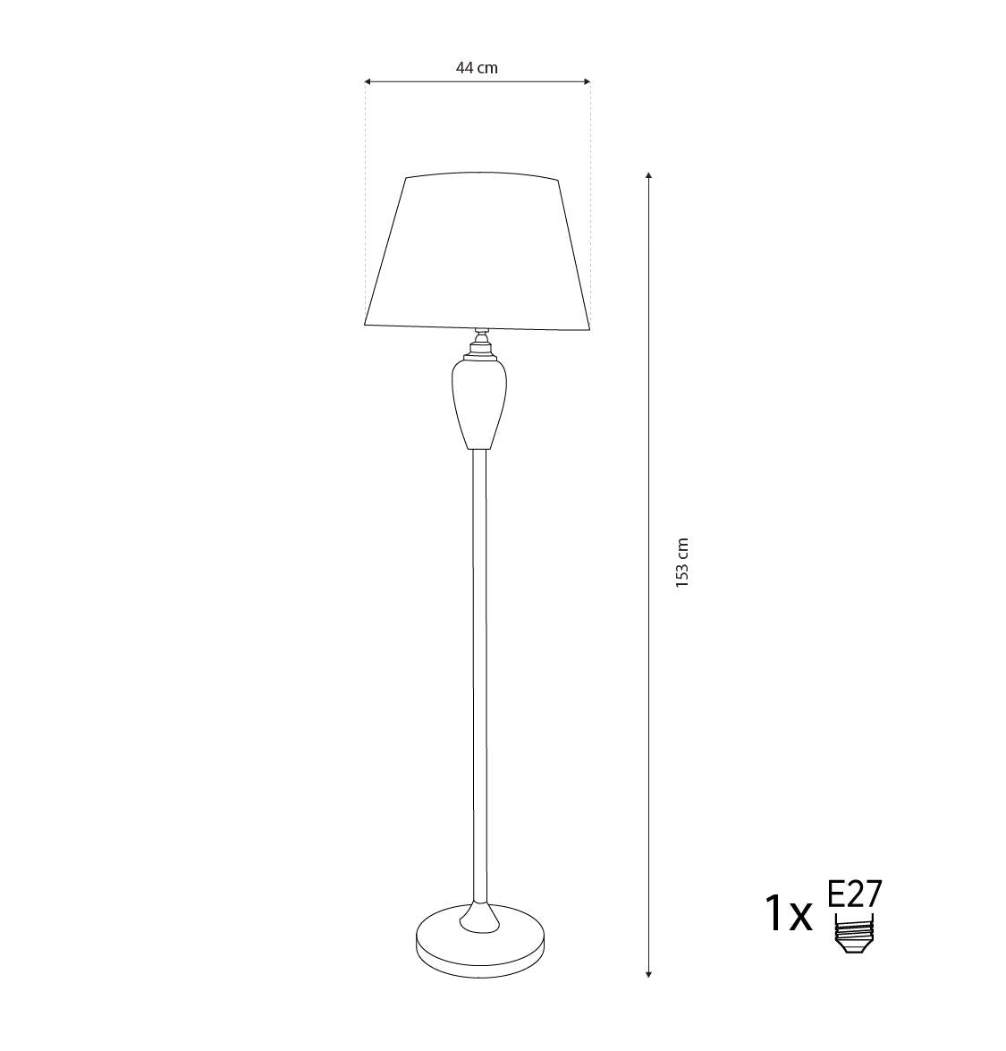 Gostivar Dark Antique Cream Porcelain Floor Lamp - Heka Lighting & Trading Limited