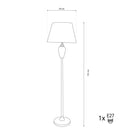 Gostivar Dark Antique Cream Porcelain Floor Lamp - Heka Lighting & Trading Limited