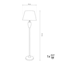 Gostivar Dark Antique Cream Porcelain Floor Lamp - Heka Lighting & Trading Limited