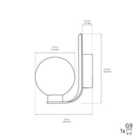 Havana Chrome Platinum Single Soft Glass Led Wall Sconce - Heka Lighting & Trading Limited