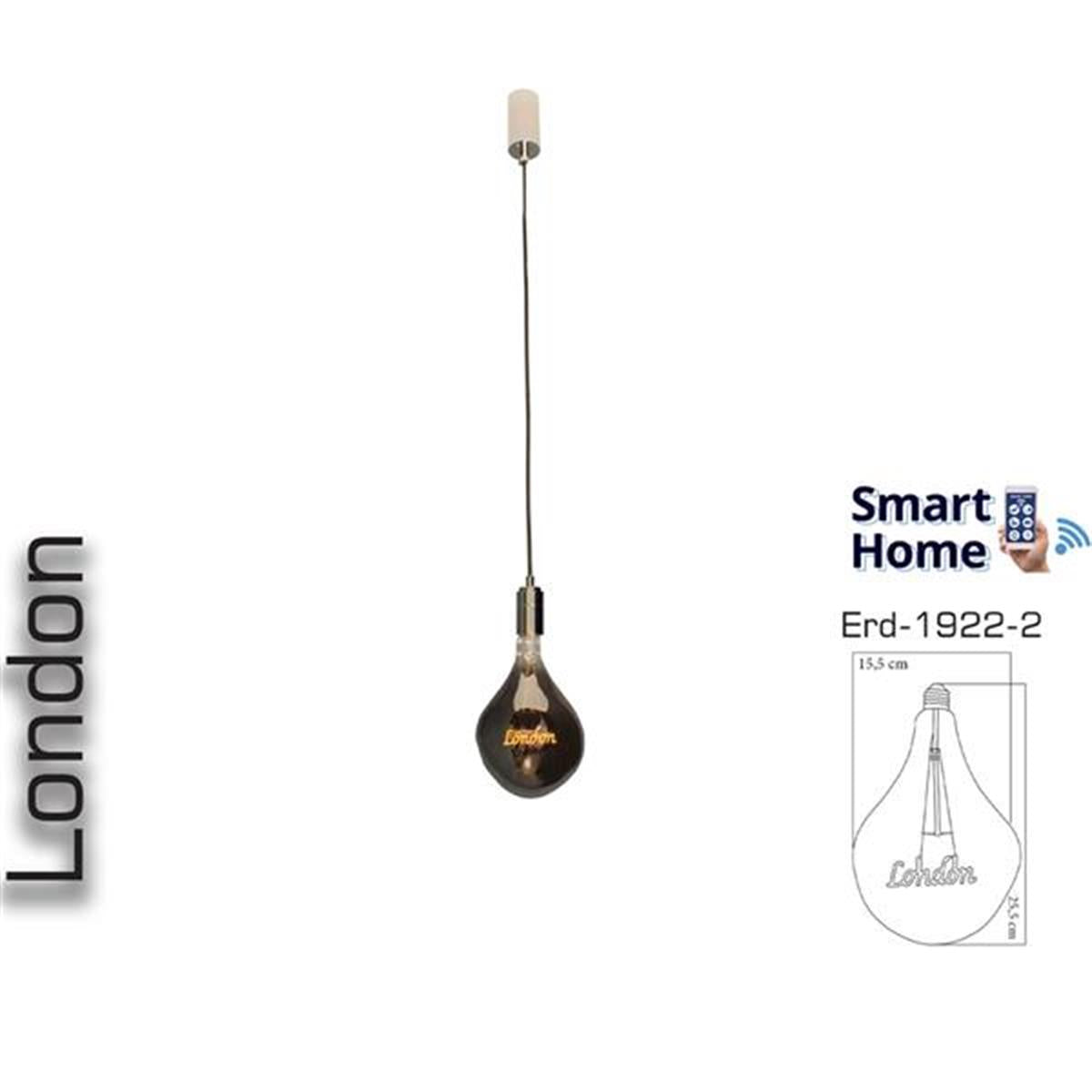 London Smoked Led Bulb 5W 2200K E27 Erd-1922/2 - Heka Lighting & Trading Limited