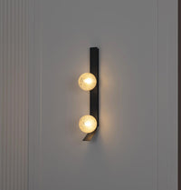 Helsingör Double Bubbly Soft Glass Black Wall Sconce - Heka Lighting & Trading Limited