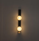 Helsingör Double Bubbly Soft Glass Black Wall Sconce - Heka Lighting & Trading Limited