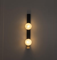Helsingör Double Bubbly Soft Glass Black Wall Sconce - Heka Lighting & Trading Limited