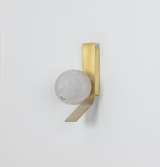 Helsingör Single Bubbly Soft Glass Antique Wall Sconce