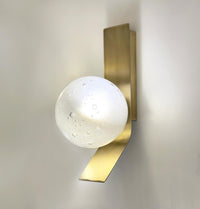 Helsingör Single Bubbly Soft Glass Antique Wall Sconce - Heka Lighting & Trading Limited