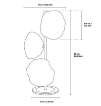 Hobart 3-Piece Smoked Glass Chrome Table Lamp - Heka Lighting & Trading Limited