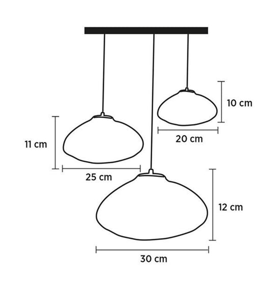 Hobart Single Honey Glass Led Pendant Light Chandelier 20 Cm