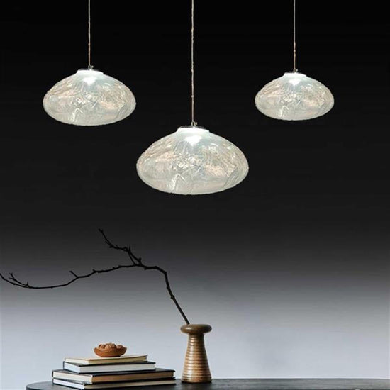 Hobart Single Transparent Glass Led Pendant Light Chandelier 30 Cm