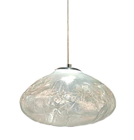 Hobart Single Transparent Glass Led Pendant Light Chandelier 30 Cm