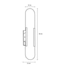 Hristos Bright Chrome Marble Wall Sconce 50 Cm - Heka Lighting & Trading Limited