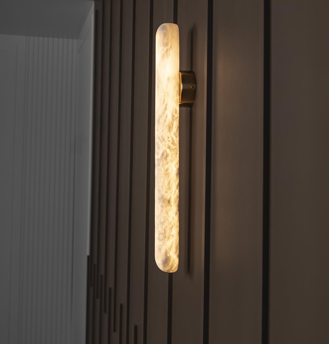 Iguazu Marble Wall Sconce 58 Cm - Heka Lighting & Trading Limited