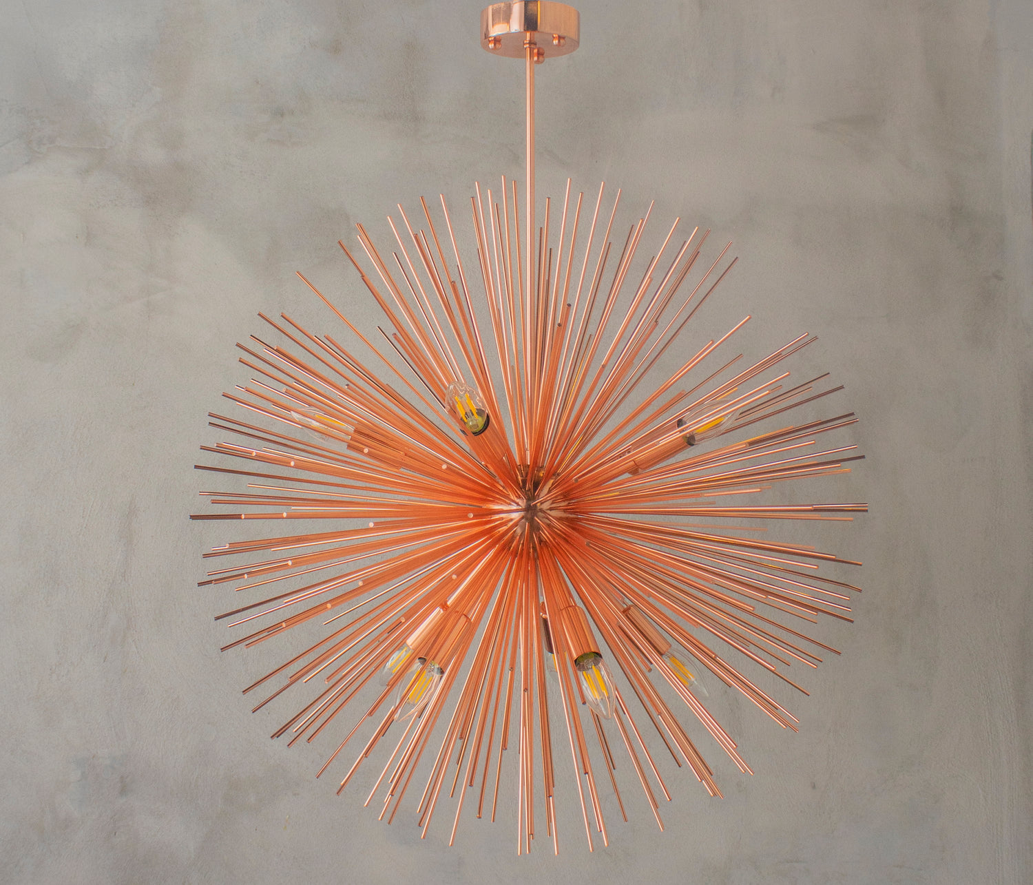 Brass Modern Style Sun Chandelier Lamp, Rose Gold Lighting, Art Deco Handmade Silver Pendant Lamp MODEL : OLIMPOS