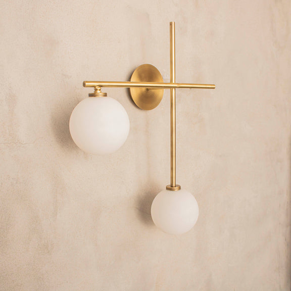 Brass Modern Design Wall Lamp, Art Deco Handmade Frosted Glass Lighting, Home Decor Sconce, Make Up Hanging Wall Light MODEL : MELID