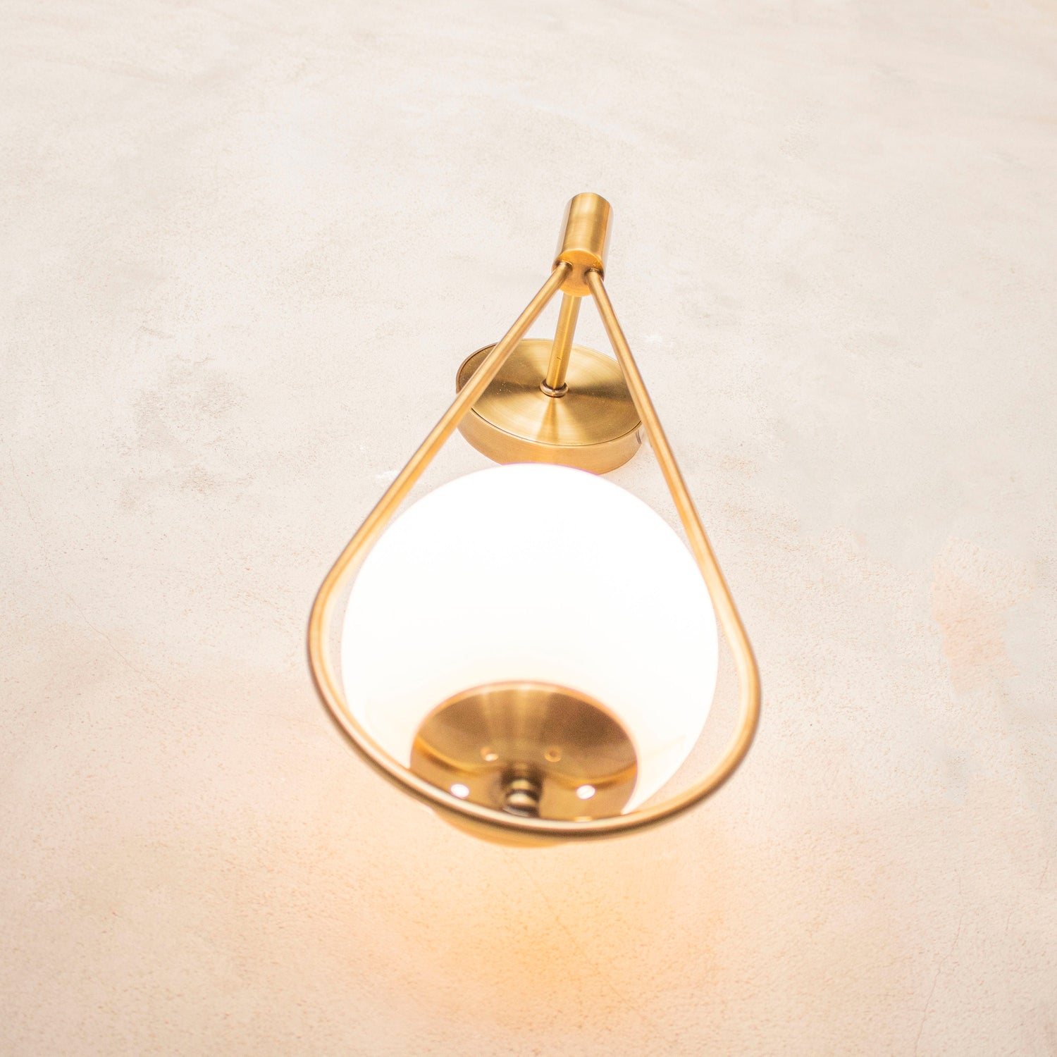 Brass & Glass Drop Lamp Fixture, Bathroom Light, Bedroom Wall Lamp, Home Decor Wall Lighting, Modern Handmade Sconce, MODEL : CAPELLA