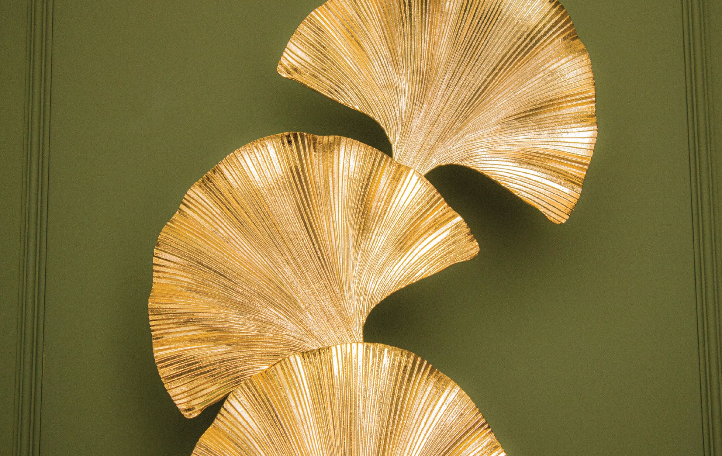 Astara Ginkgo Triple Leaf Floor Lamp, Handmade Art Deco Gold Lamp, Home Decor Art Decor Floor Lighting, Mid Century Floor Light - Heka Lighting & Trading Limited