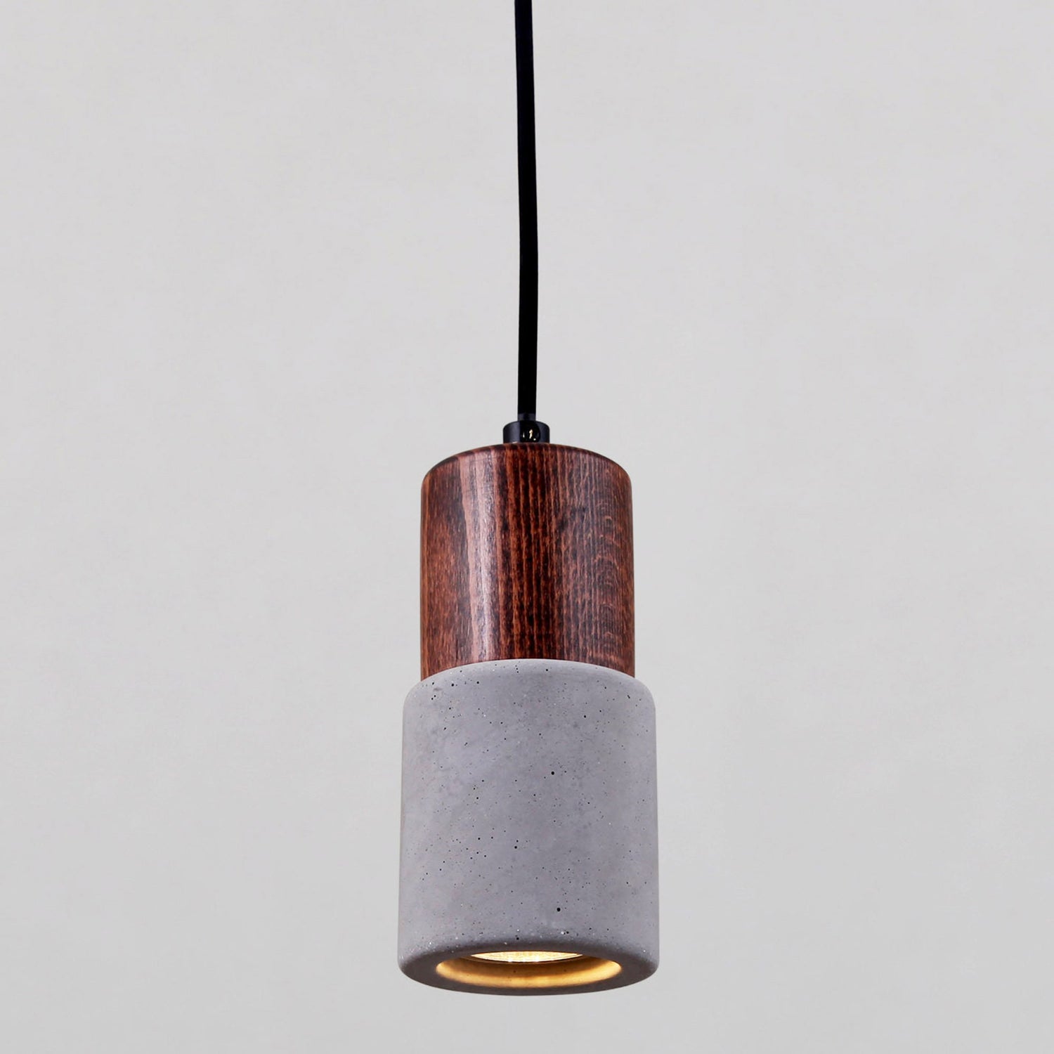 Wood & Concrete Pendant Lighting, Modern Style Cement Lamp, Light for Kitchen Island, Handmade Dining Room Lighting MODEL : TOCHI