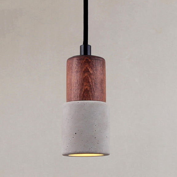 Mini Wood & Concrete Pendant Lighting, Kitchen Island Concrete Ceiling Lamp, Living Room Concrete Light Fixture MODEL : TOCHI