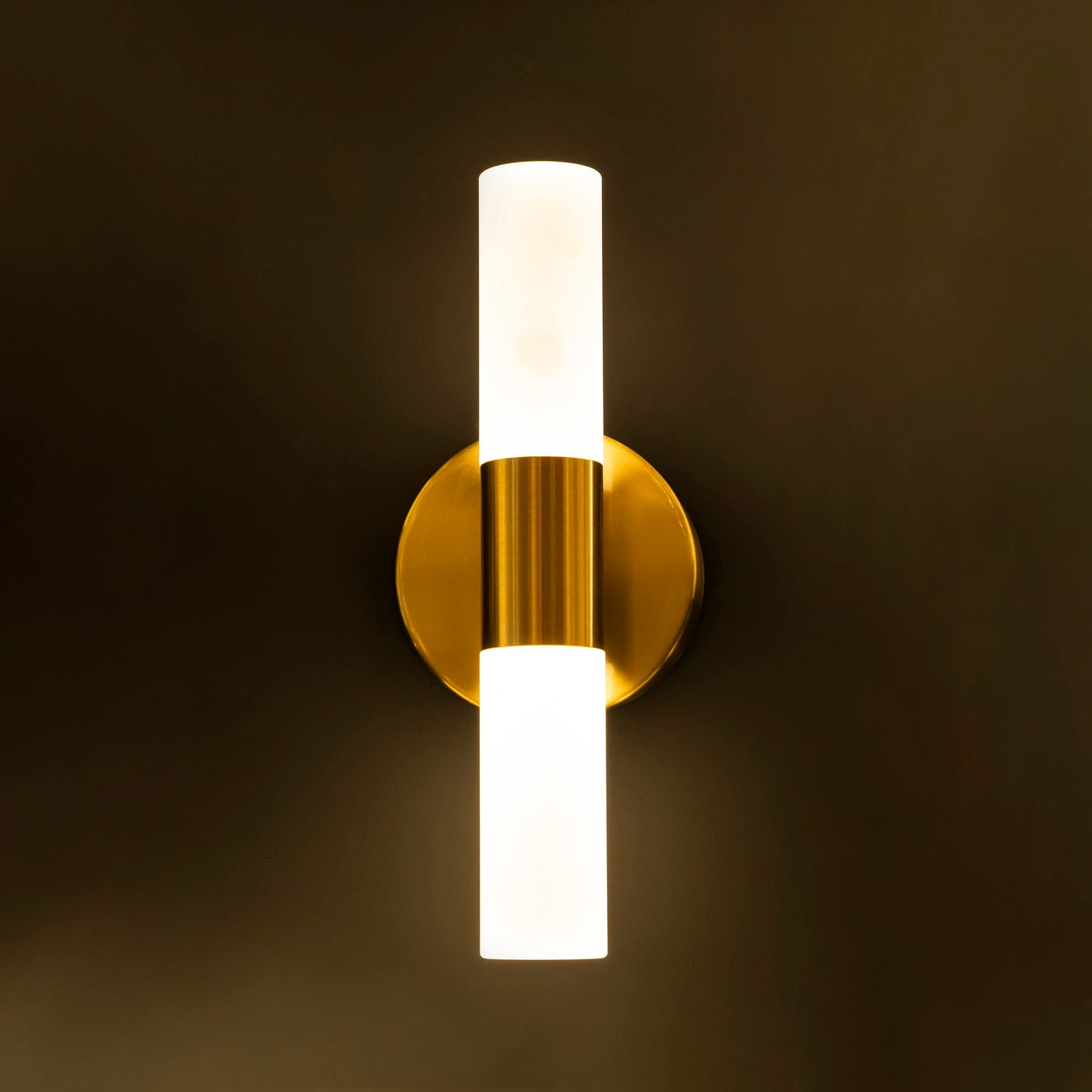 Minimalist Single or Dual Opal Glass Tube Wall Lamp, Modern Home Decor Brass Lighting, Handmade Led Hanging Sconce MODEL: VESTA