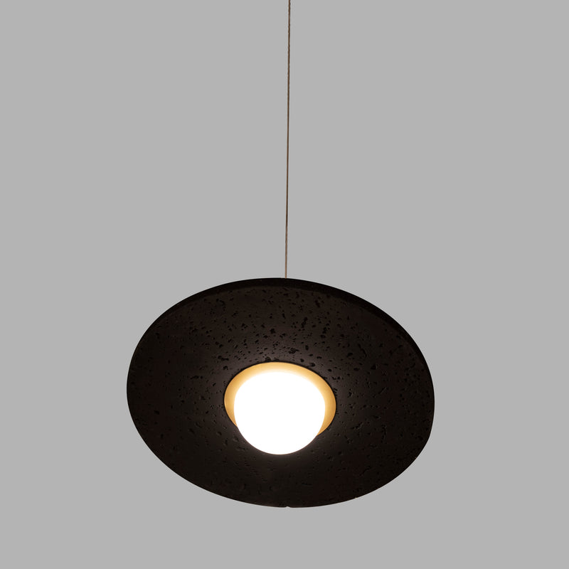 White or Black Concrete Pendant Lamp, Handmade LED Chandelier, Minimalist Light, Organic Art Deco Hanging Lighting MODEL : SALIK