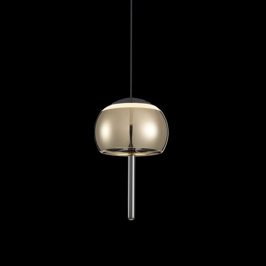 Gold, Platinum, and White Single Pendant Light, Modern Home Decor Pendant, Led Lighting for Living Room, Art Deco Pendant Lamp MODEL: URANUS