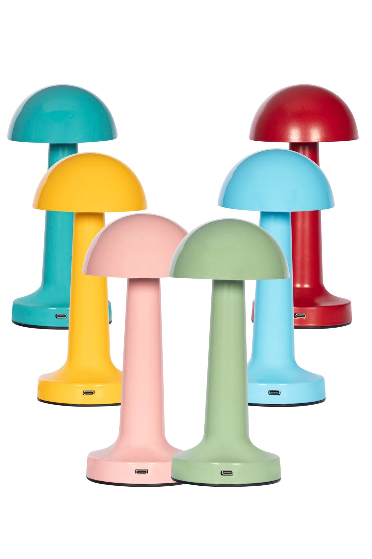 3 Color Mushroom Table Light, Touch-Sensitive Office Lamp, Dimmer Adjustable Desk Lighting Rechargeable Table Lamp MODEL: PORCINO