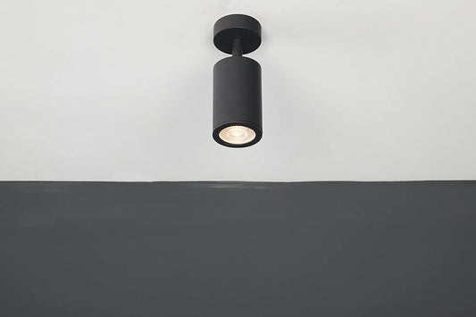 Brass Ceiling Lights For Reading, Cylinder Adjustable Black, White or Copper Minimalist Mid Century Spot light. MODEL : BELLA