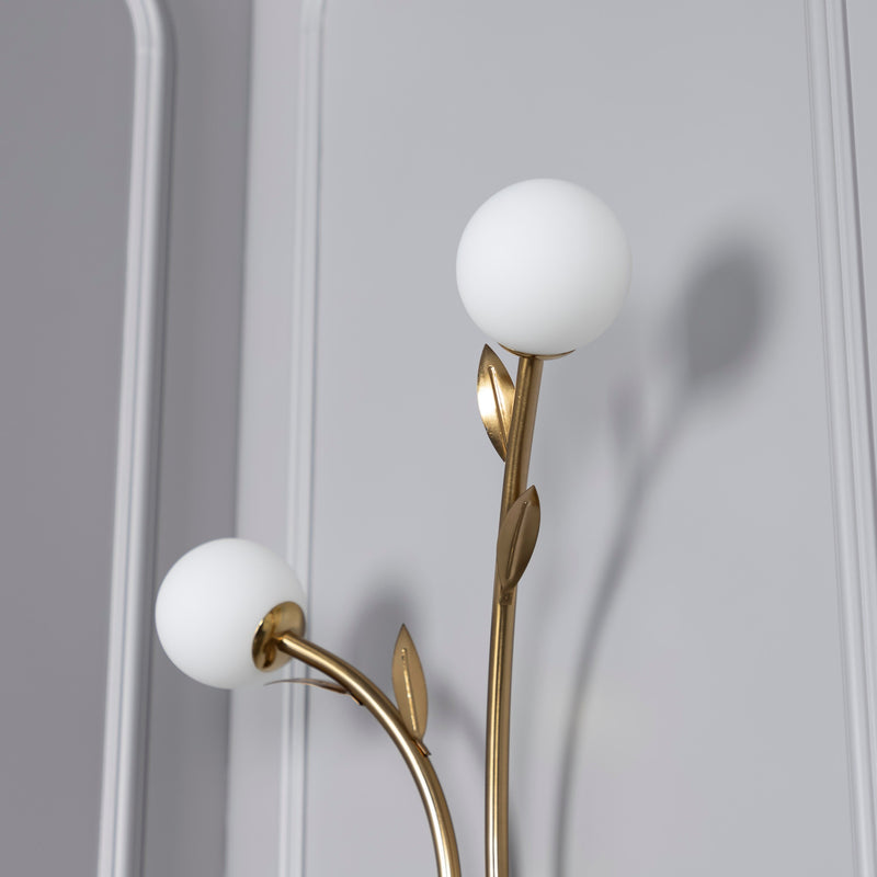 Bathroom Vanity Brass Wall Light, Frosted Glass Globe Wall Lamp, Modern Make Up Hanging Wall Lighting, Handmade Art Deco Sconce MODEL: MADRA