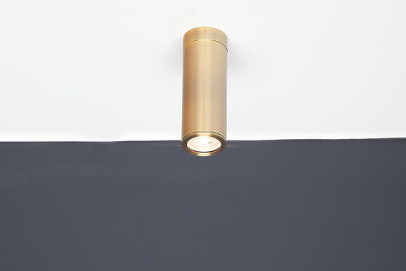 Black MidCentury Spotlight, Brass Cylinder Spot Light, Kitchen Lighting Fixture, Overhead Task Light, Adjustable Pendant Lamp, MODEL : MIA